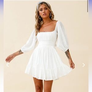 White dress size Large!